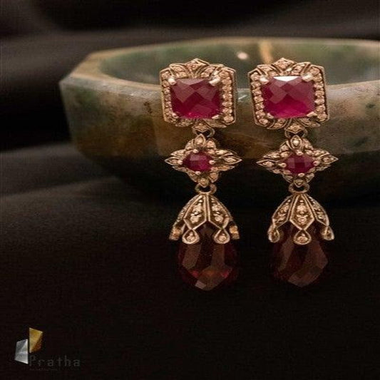 Diamond -Ruby Earrings-0